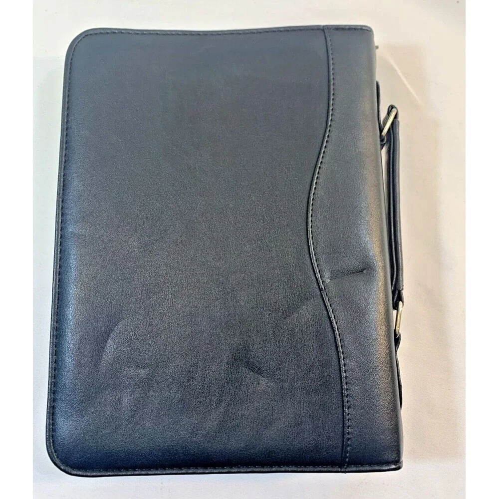 Enzo Baglioni Time Management System Undated Zip Leather Solar Calculator VTG